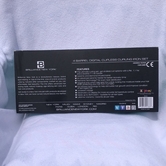 4 Barrel Digital Clipless Curling Iron Ser - Picture 4 of 6